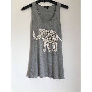 Anthropologie Cupio Elephant Tank Top Size Med
